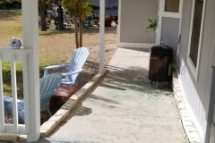 404 stone oak exterior back porch